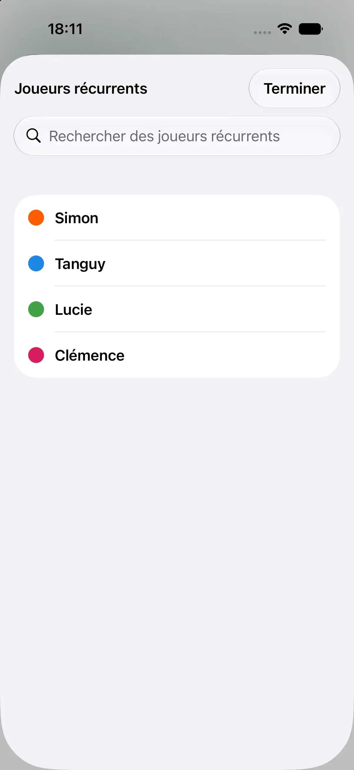 Aperçu de l’application