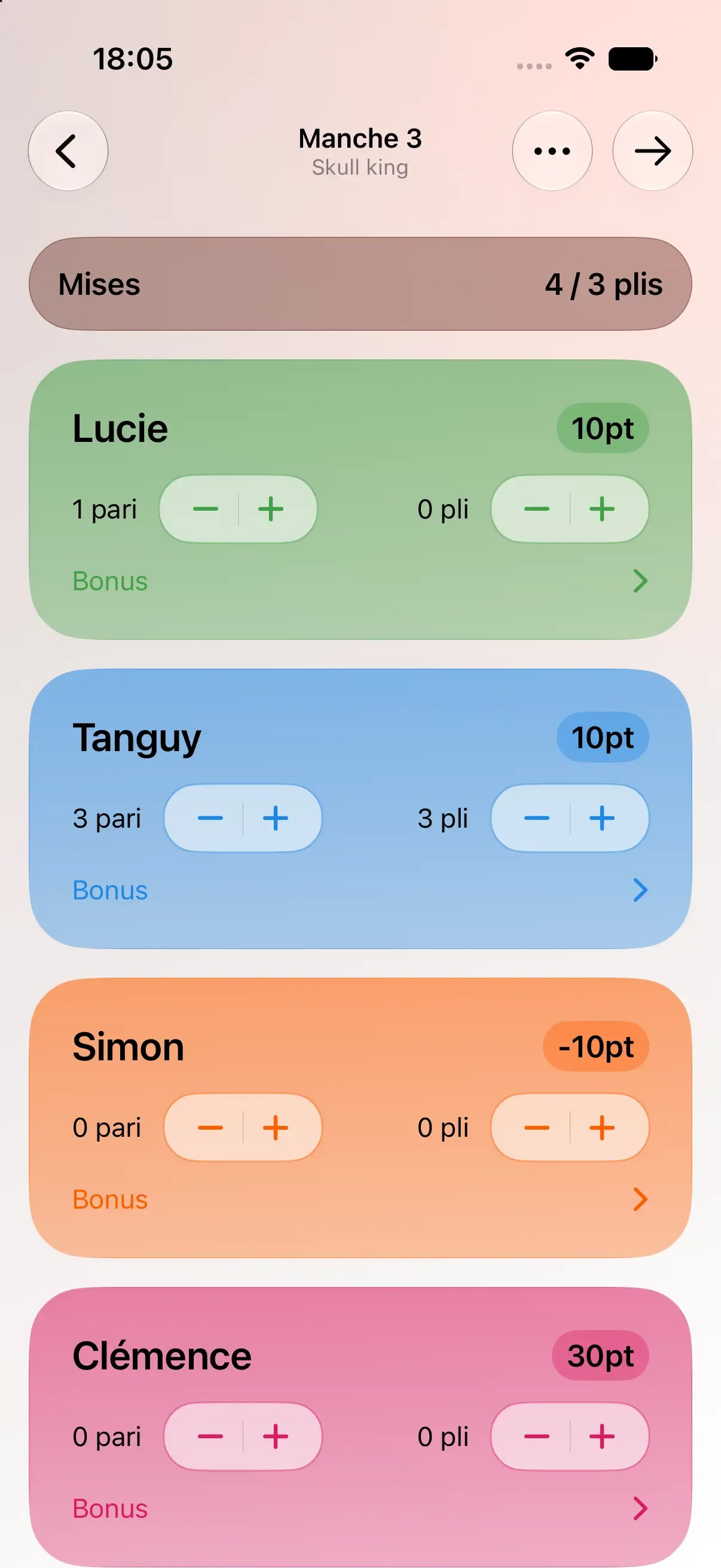 Aperçu de l’application
